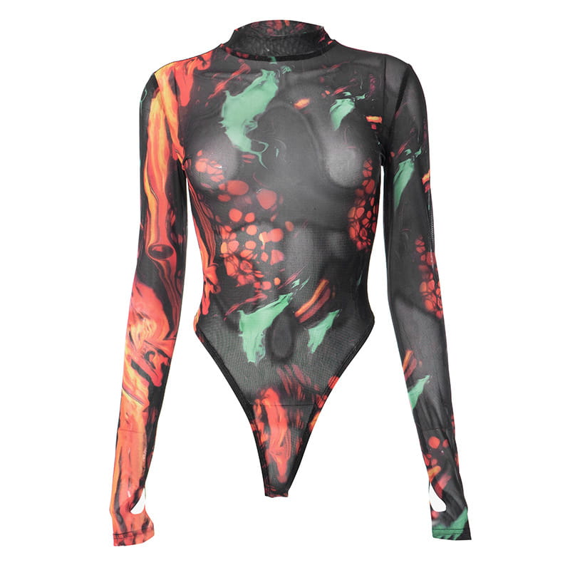 Tie-dyed Temptress Bodysuit - Unleash Your Sexy Side