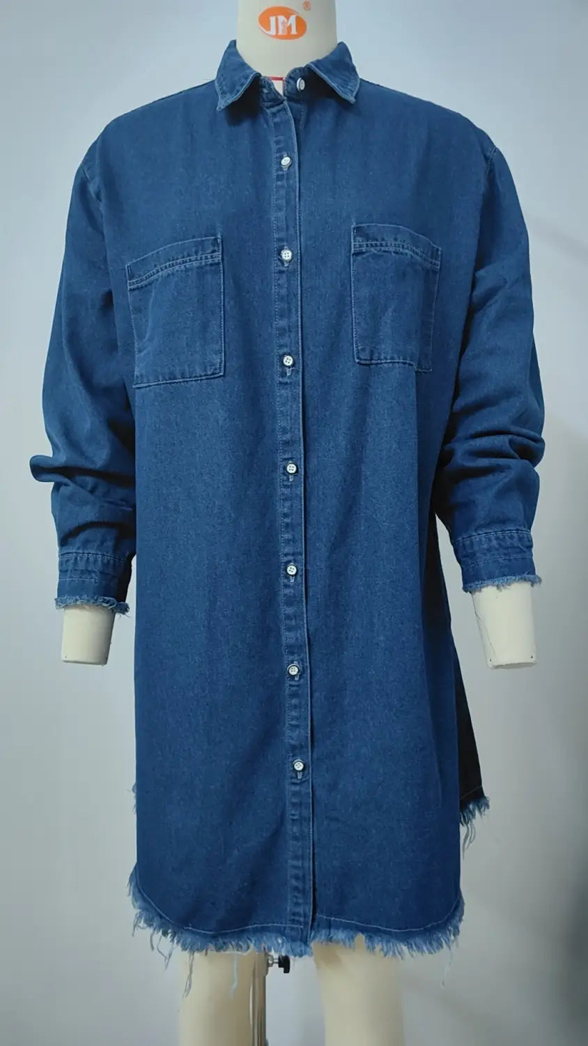 Elegant Denim Shirt Dress ?? Chic Spring Style