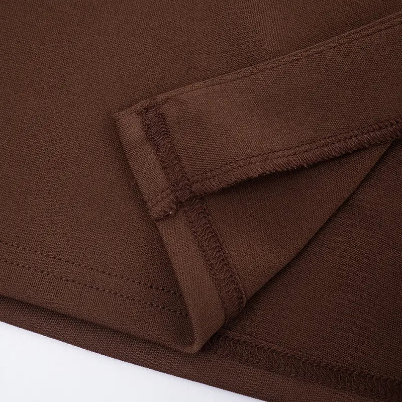 Asymmetric Wrap Dress with Button Detail