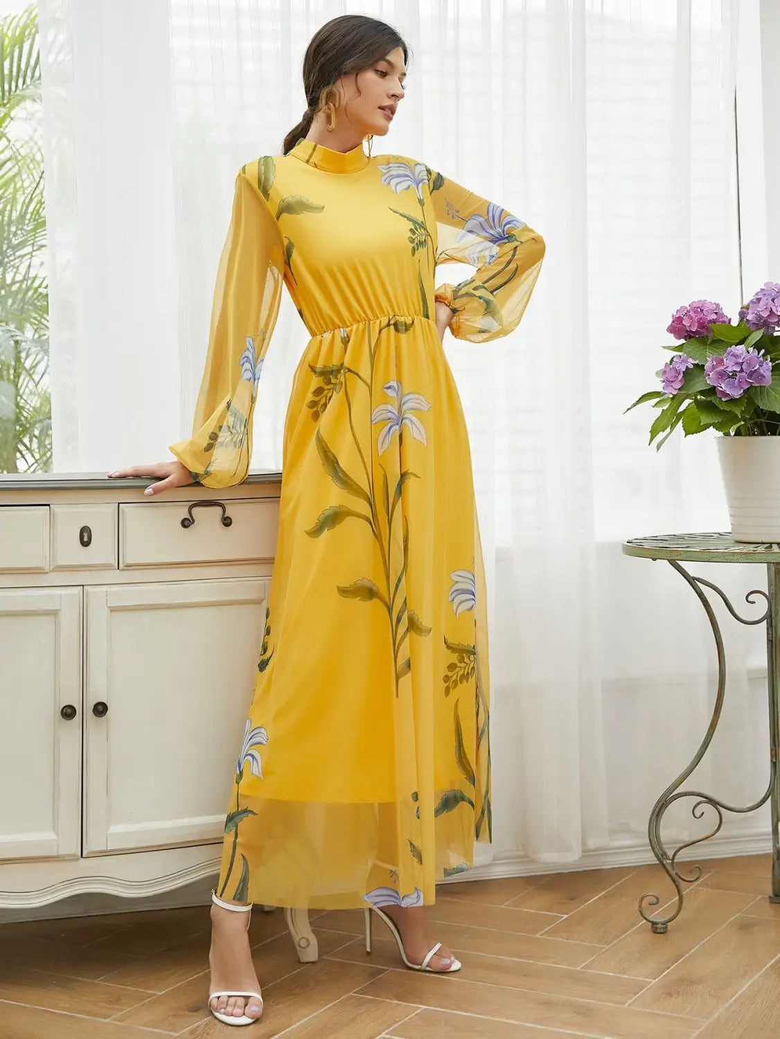 Elegant Floral Maxi Dress - Effortless Charm for Daily Sophistication