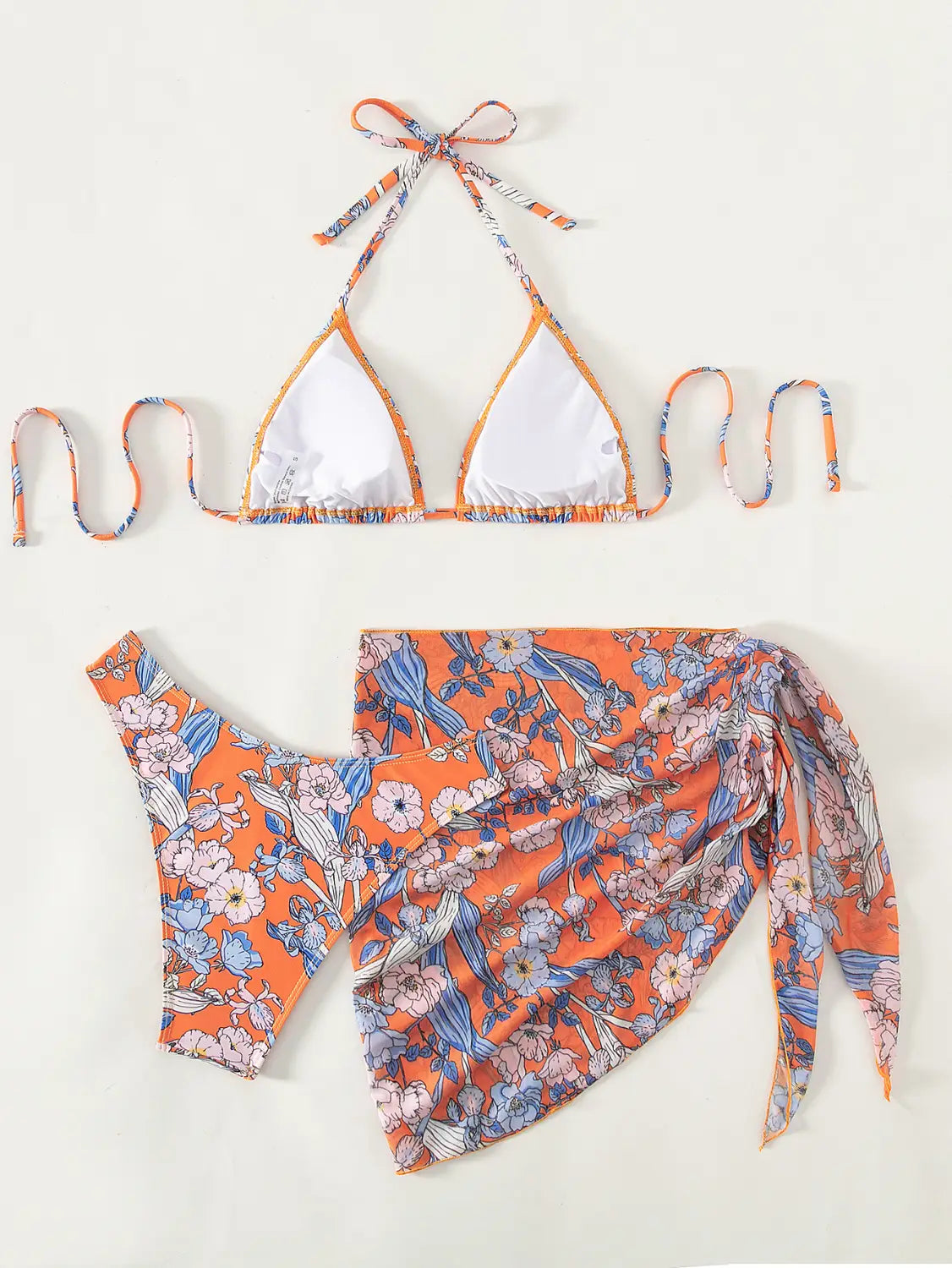 Boho Floral Backless Swimsuit Set - Summer Bliss