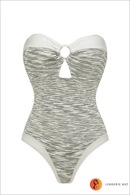 Gray One-Piece Swimsuit