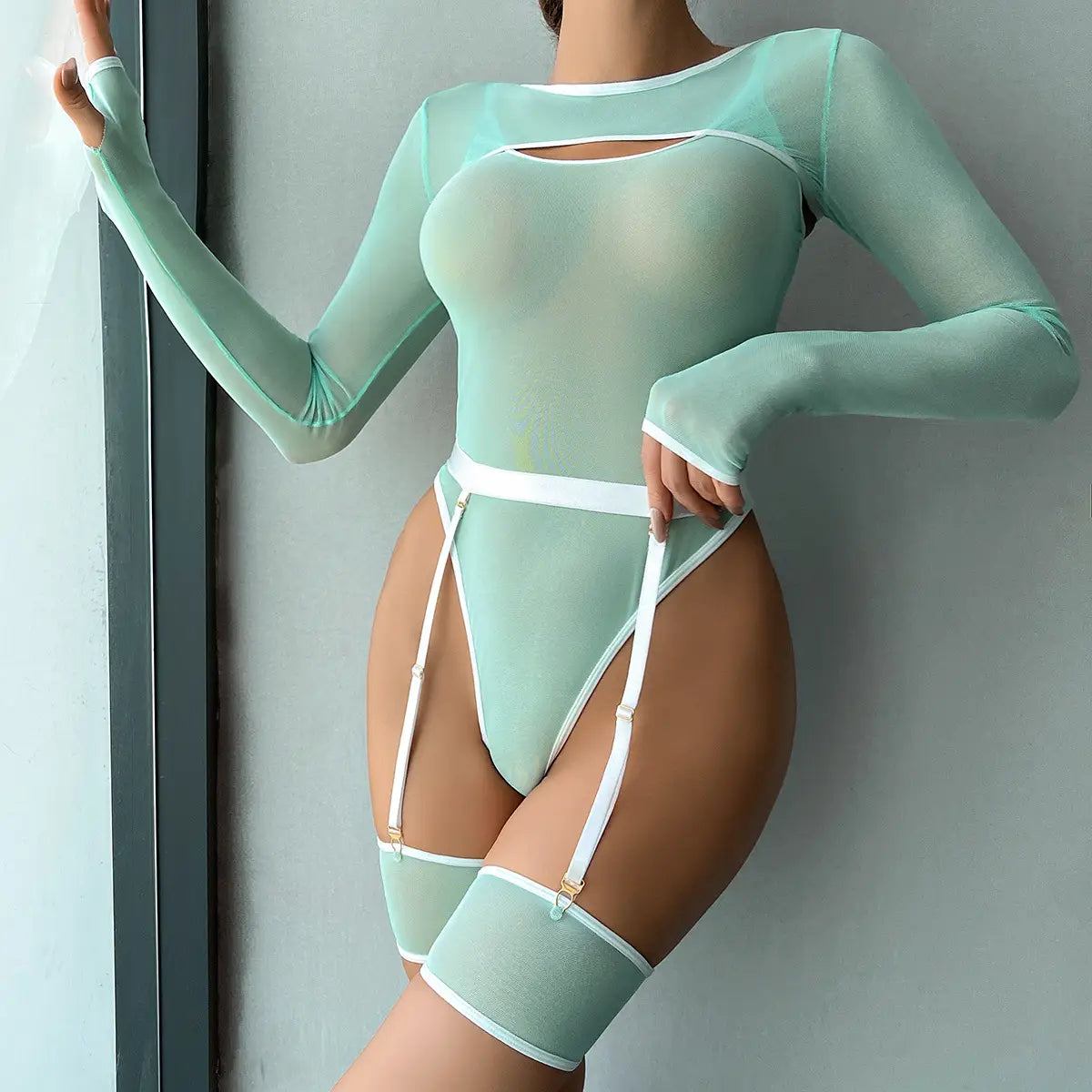 Eternal Enchantment Mesh Bodysuit - a Timeless Temptation