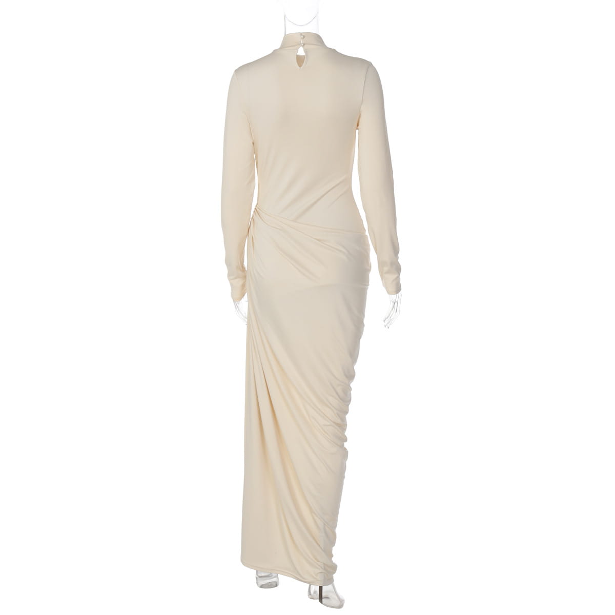 Ruched Backless Maxi Dress - Understated Glamour