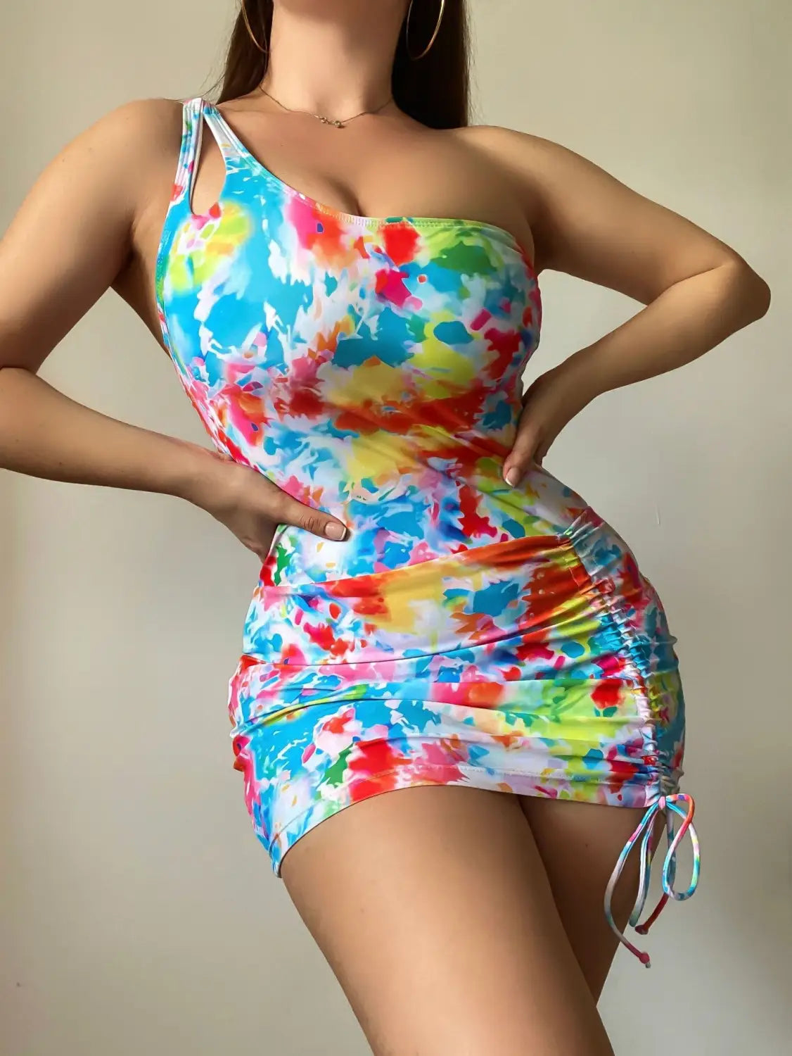 Colourful Tie-dye Bodycon Dress – Summer Glam
