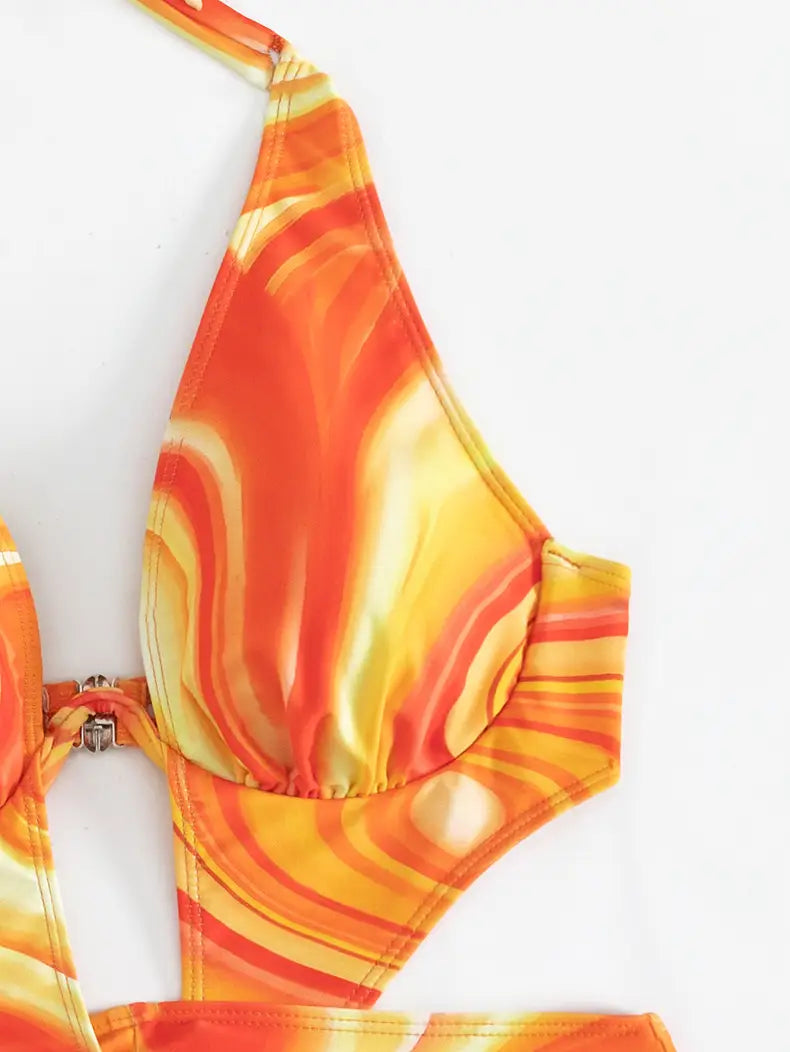 Sun-kissed Swirls One-piece - Beach Babe Alert!