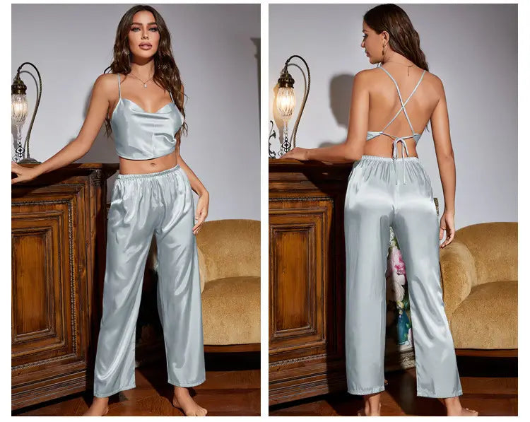 Satin Lounge Suit - Regular Fit, Sultry Elegance