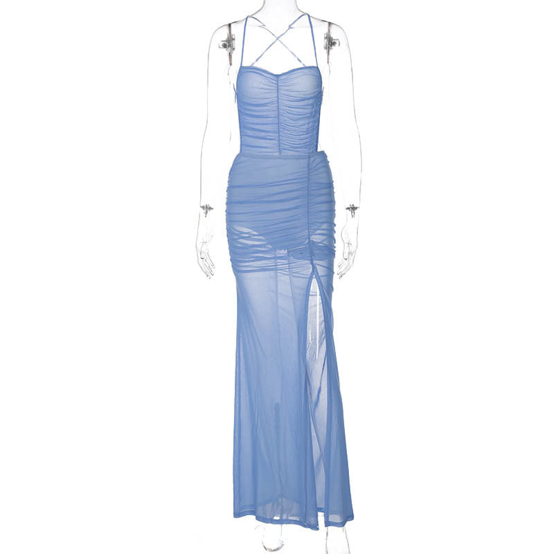 Sexy Halter Maxi Dress - Party-ready Unleash Your Glamour