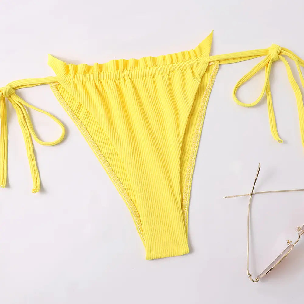 Ring Detail Split Bikini - Boho Vacation Radiance