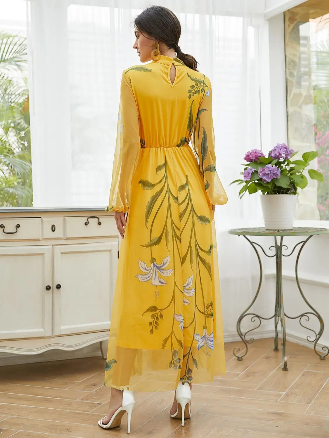 Elegant Floral Maxi Dress - Effortless Charm for Daily Sophistication