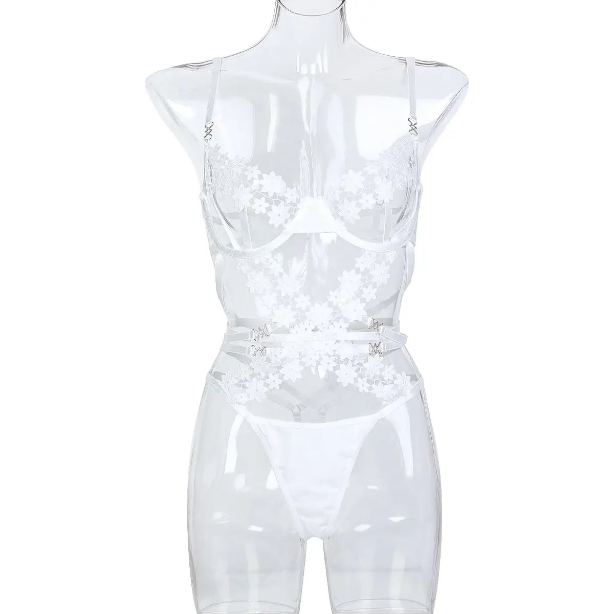 Embroidered Elegance Cutout Bodysuit - Unleash Your Inner Seductress