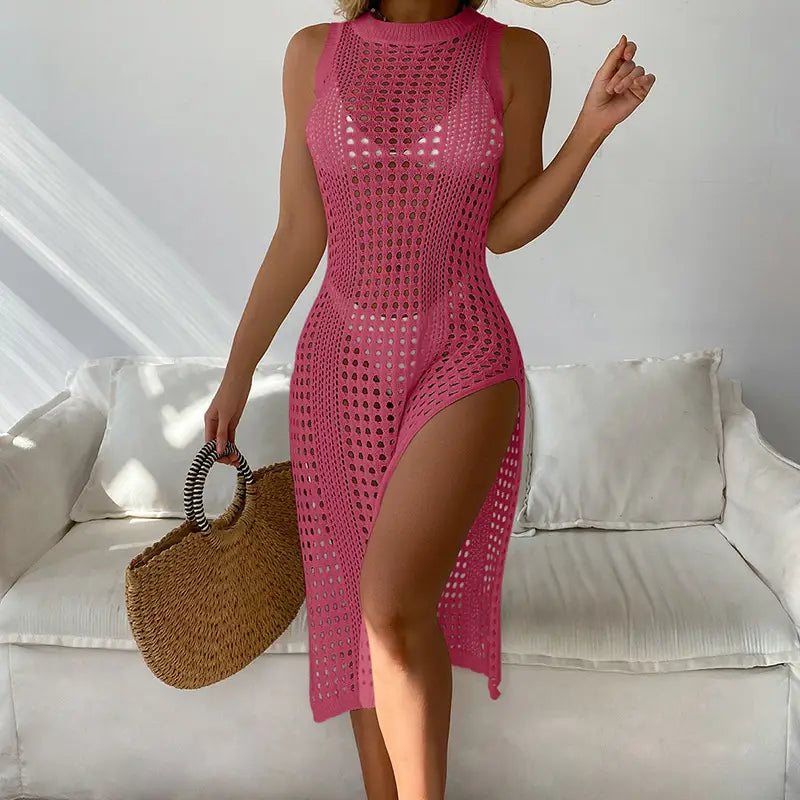 Crochet Cover-up Dress – Beachside Elegance