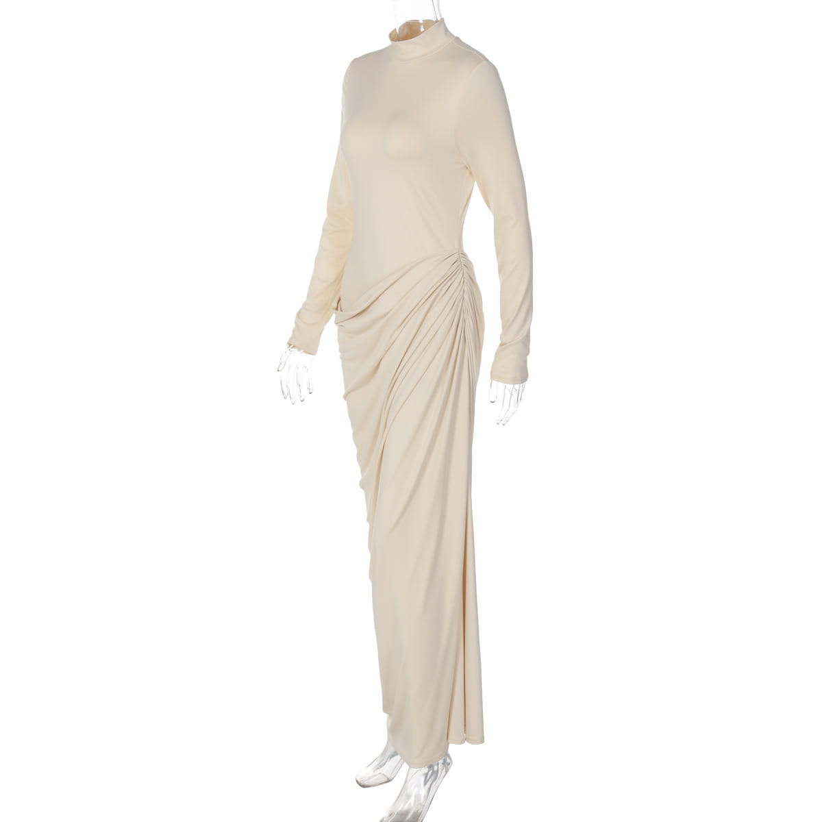 Ruched Backless Maxi Dress - Understated Glamour