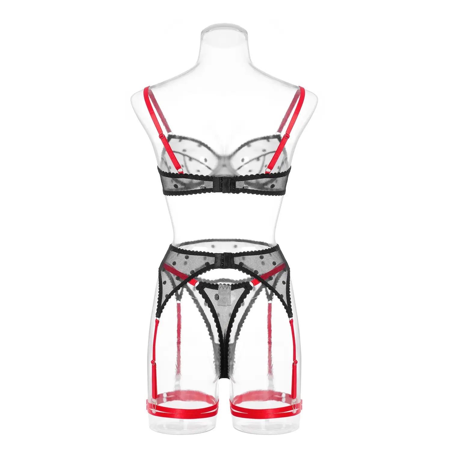 Polka Dot Bra Set - Mesh Garter Unleash your Sexy