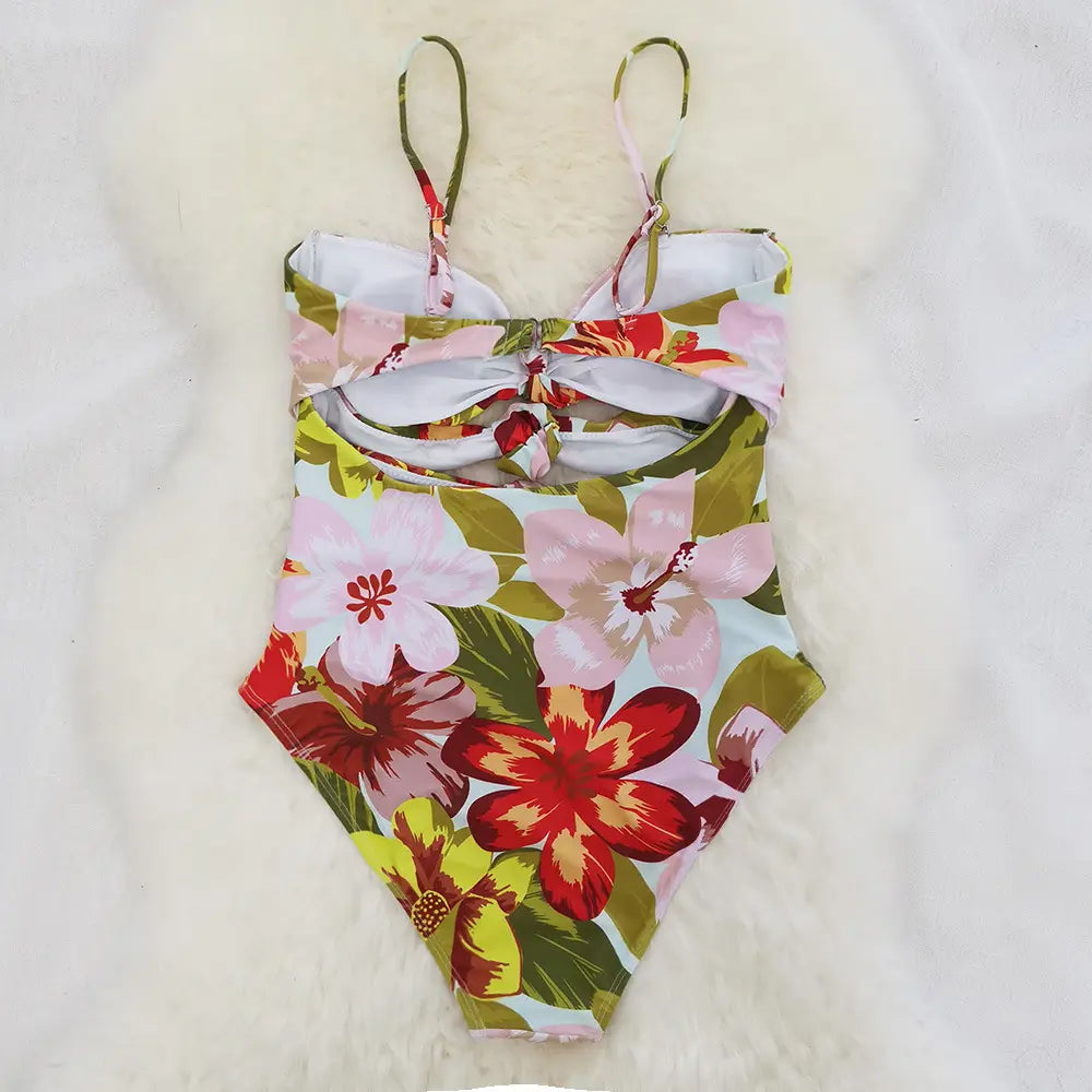Boho Floral Tube Top Swimsuit - Embrace Effortless Elegance