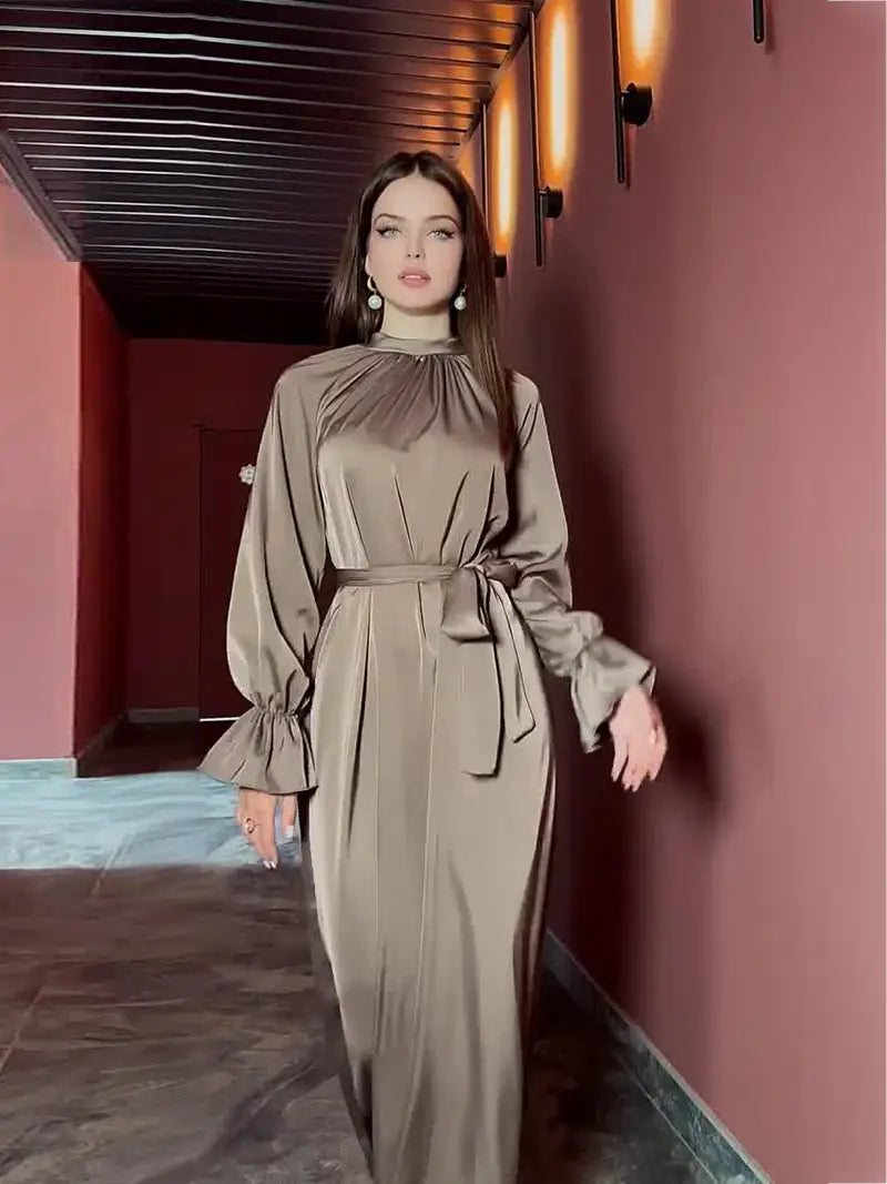 Sophisticated Satin Maxi Dress - Embrace Elegance