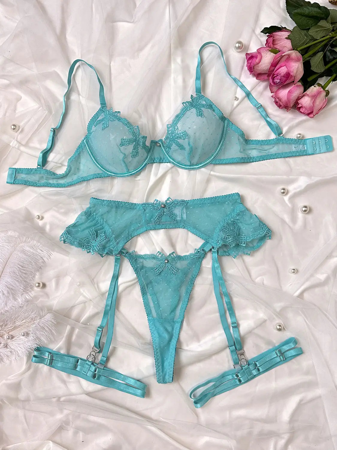Butterfly Embroidery Lingerie Set – Sexy Elegance