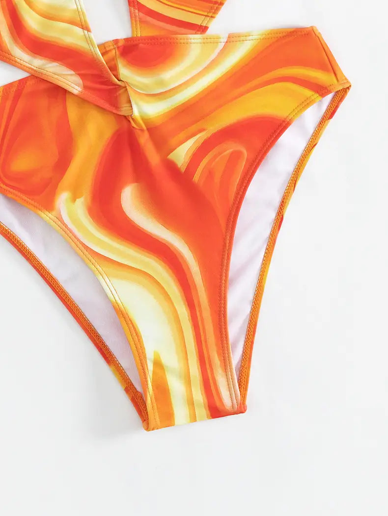 Sun-kissed Swirls One-piece - Beach Babe Alert!