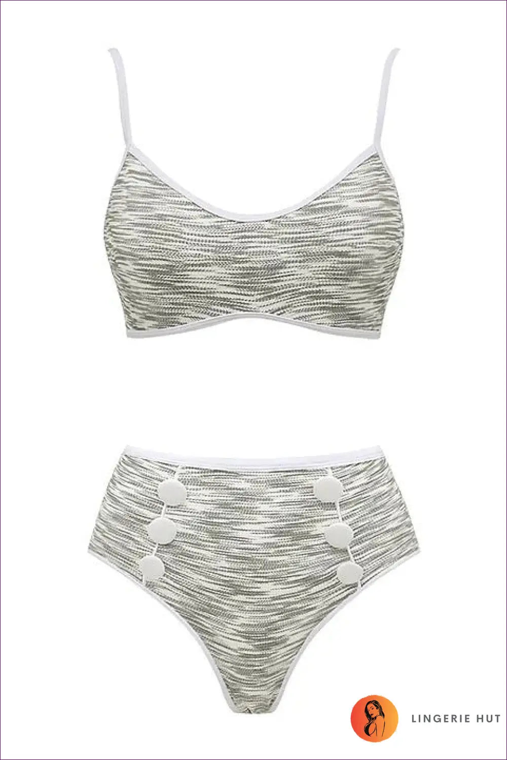 Gray Split Swimsuit