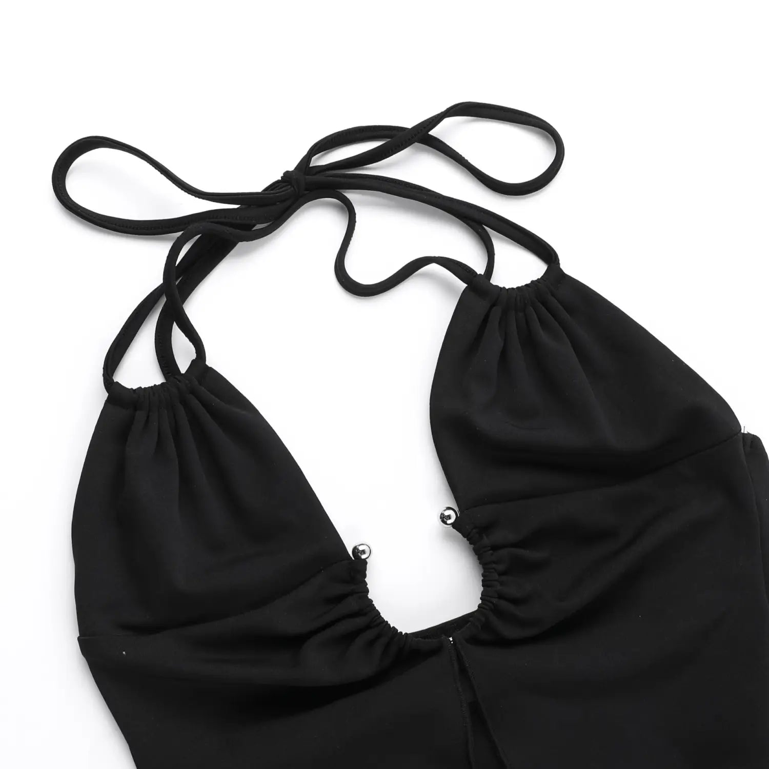 Plunge Ruched Halter Top ?? Bold Allure