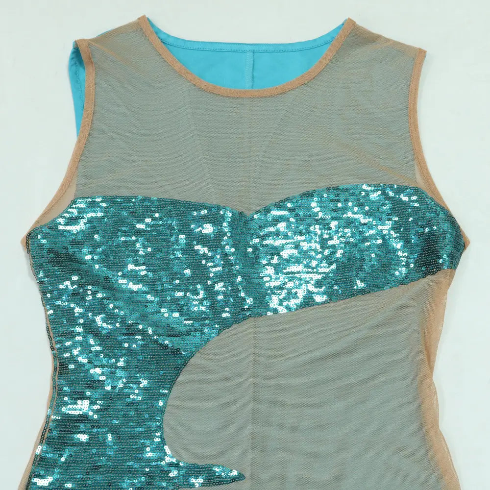 Sequin Lace Patchwork Bodycon Dress - Unleash Your Glamour