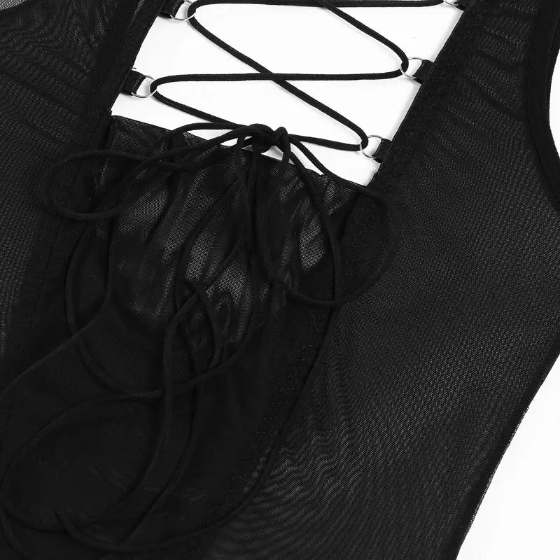 Mesh Allure Bodysuit - Sculpted Silhouette