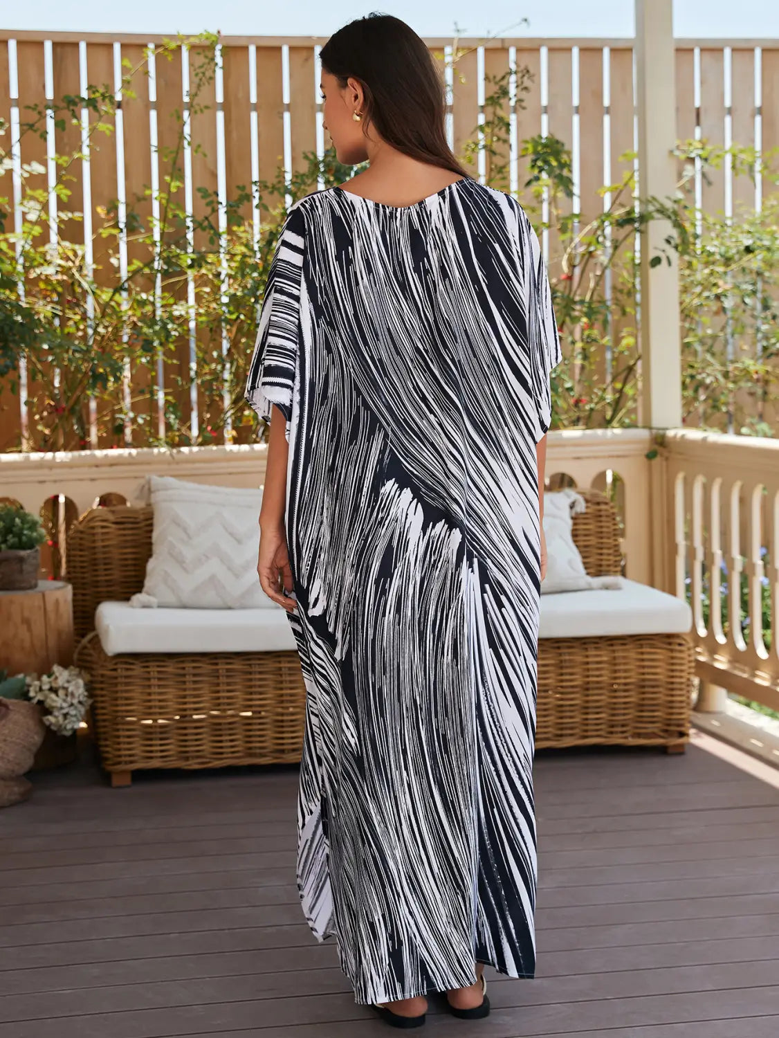 Boho Viscose Beach Cover-up - Sun-kissed Elegance Unfolded