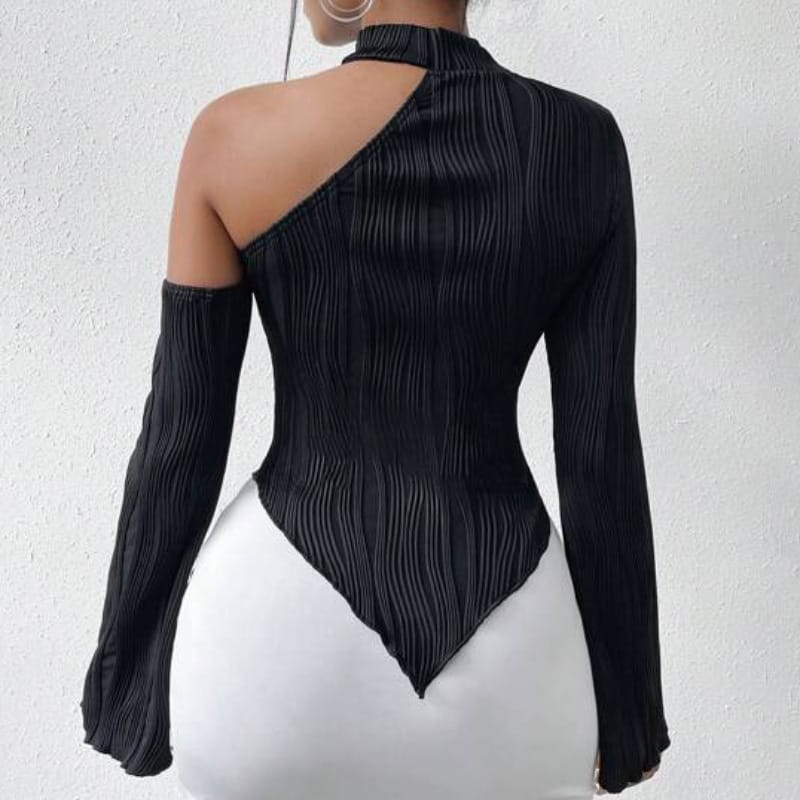 Chic Asymmetrical Top - Fusion Of Sexy And Sophistication