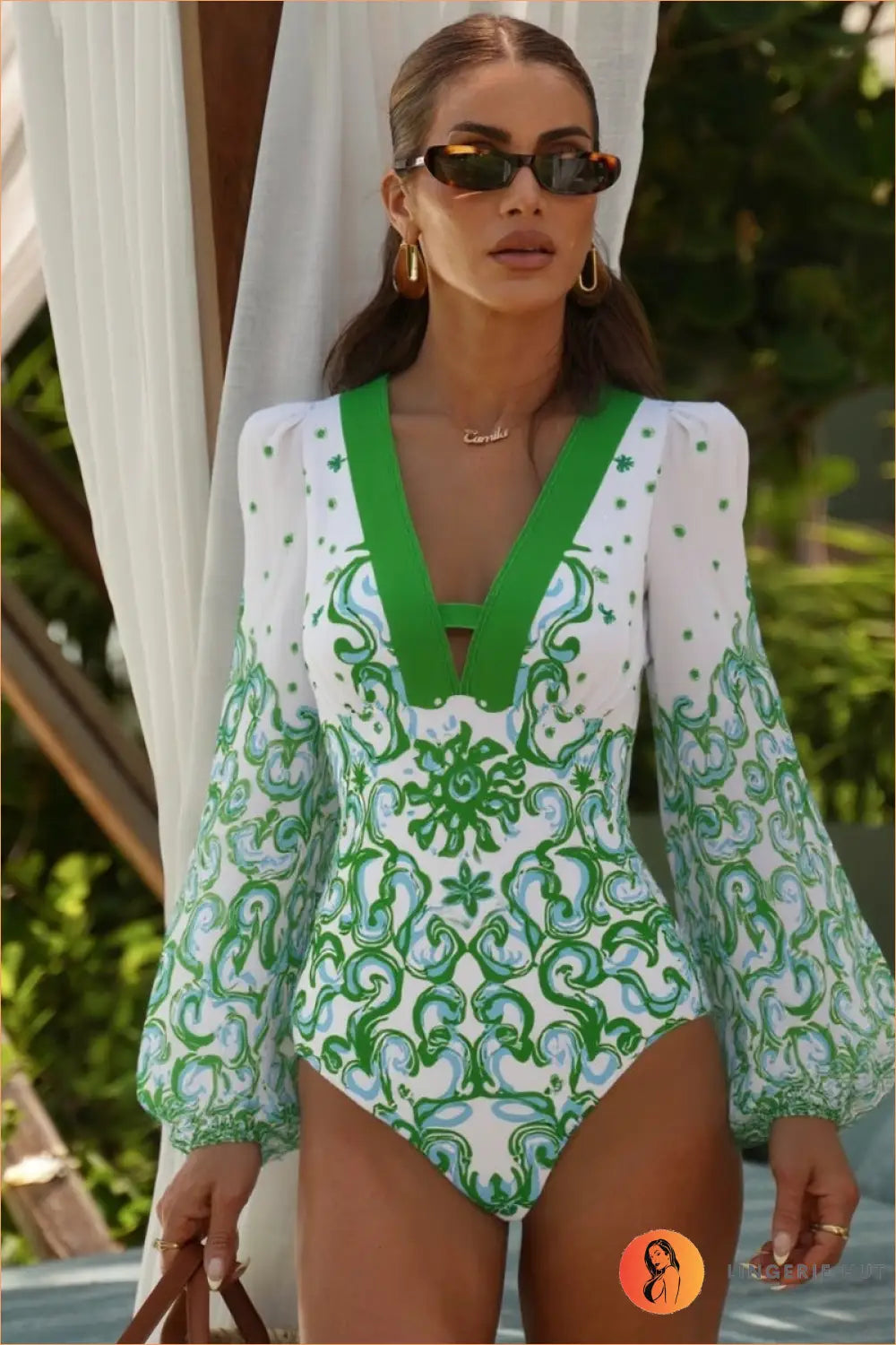 Asymmetric One Shoulder Floral Print Swimsuit
