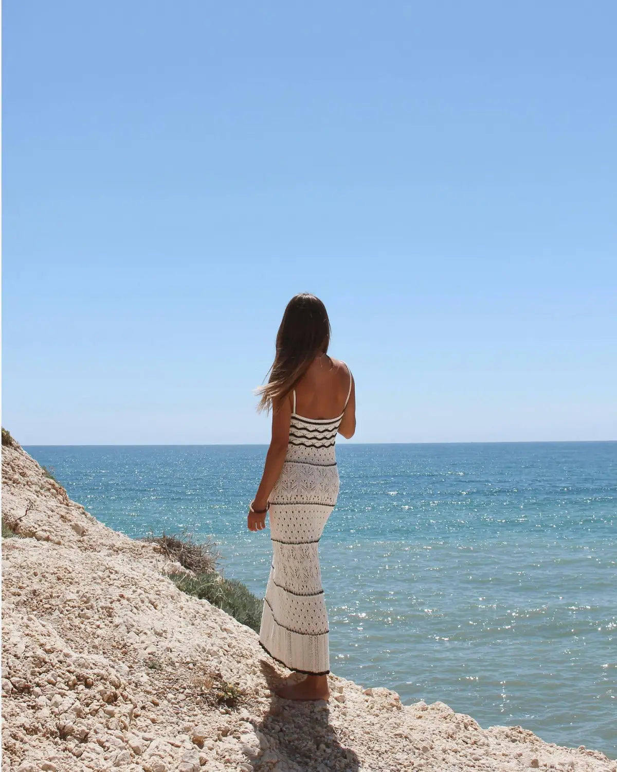 Boho Chevron Midi Dress - Effortless Summer Style