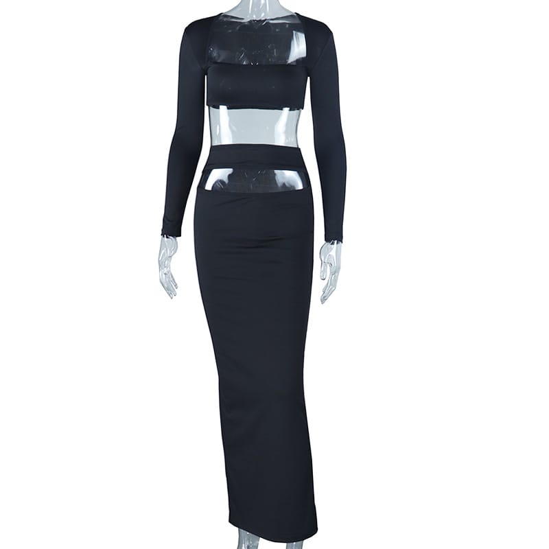 Sensational Square Neck Cutout Set - Embrace Elegance in Slim Fit