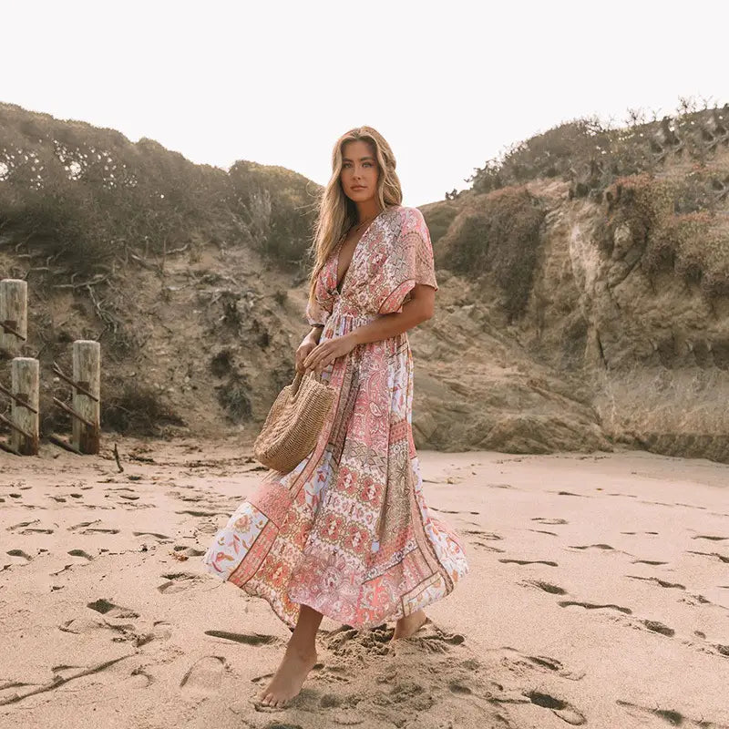 Boho Breeze Spring Dress - Blossom In Style
