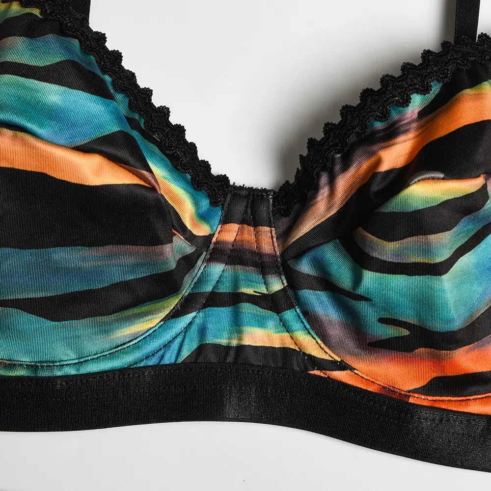 Striped Multi-color Lingerie Set - Unleash your Playful Charm