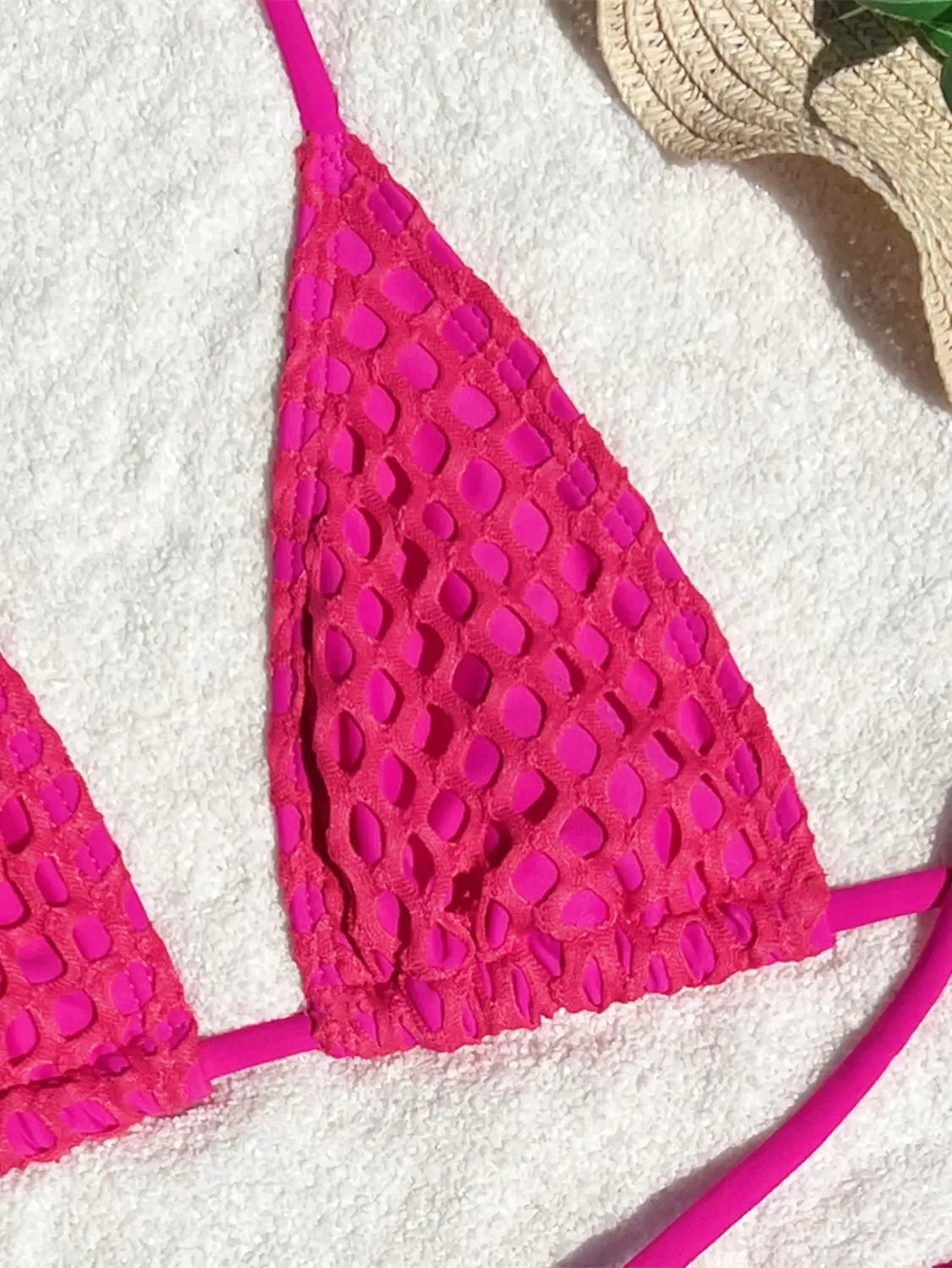 Bikini Double Three-piece Swimsuit - Triangle Cup Elegance In Solid Hue