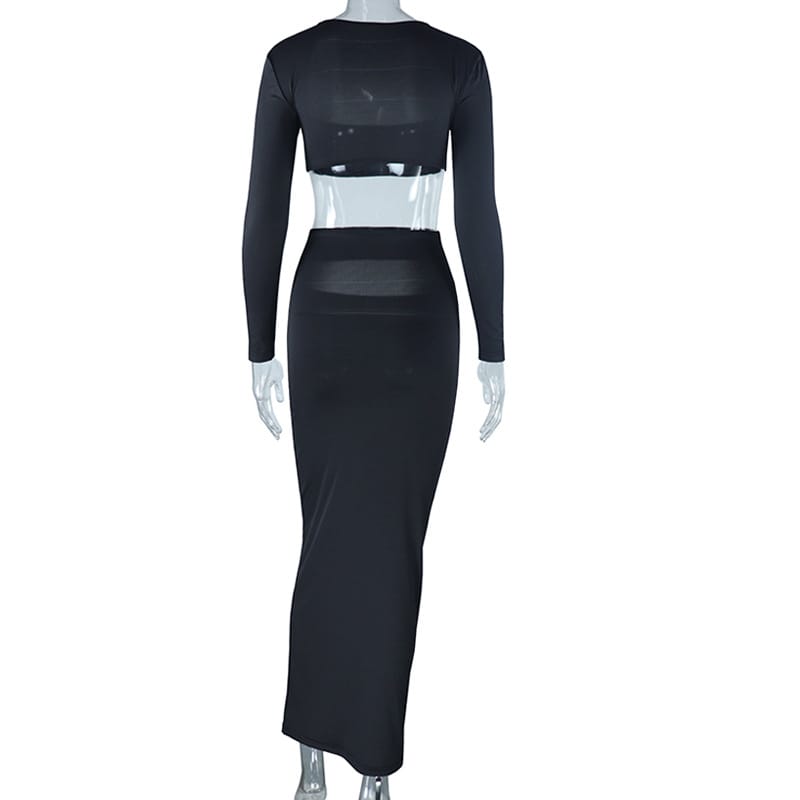 Sensational Square Neck Cutout Set - Embrace Elegance in Slim Fit