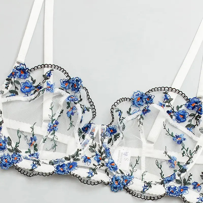 Flirty Fantasy Floral Bra Set - Unleash your Playful Side!