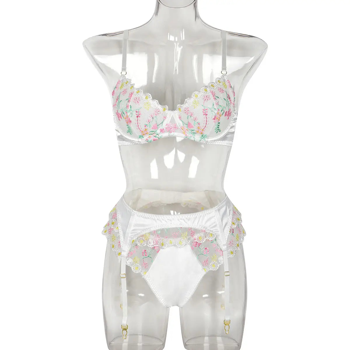 Floral Fantasy Satin Set - Sweetly Seductive