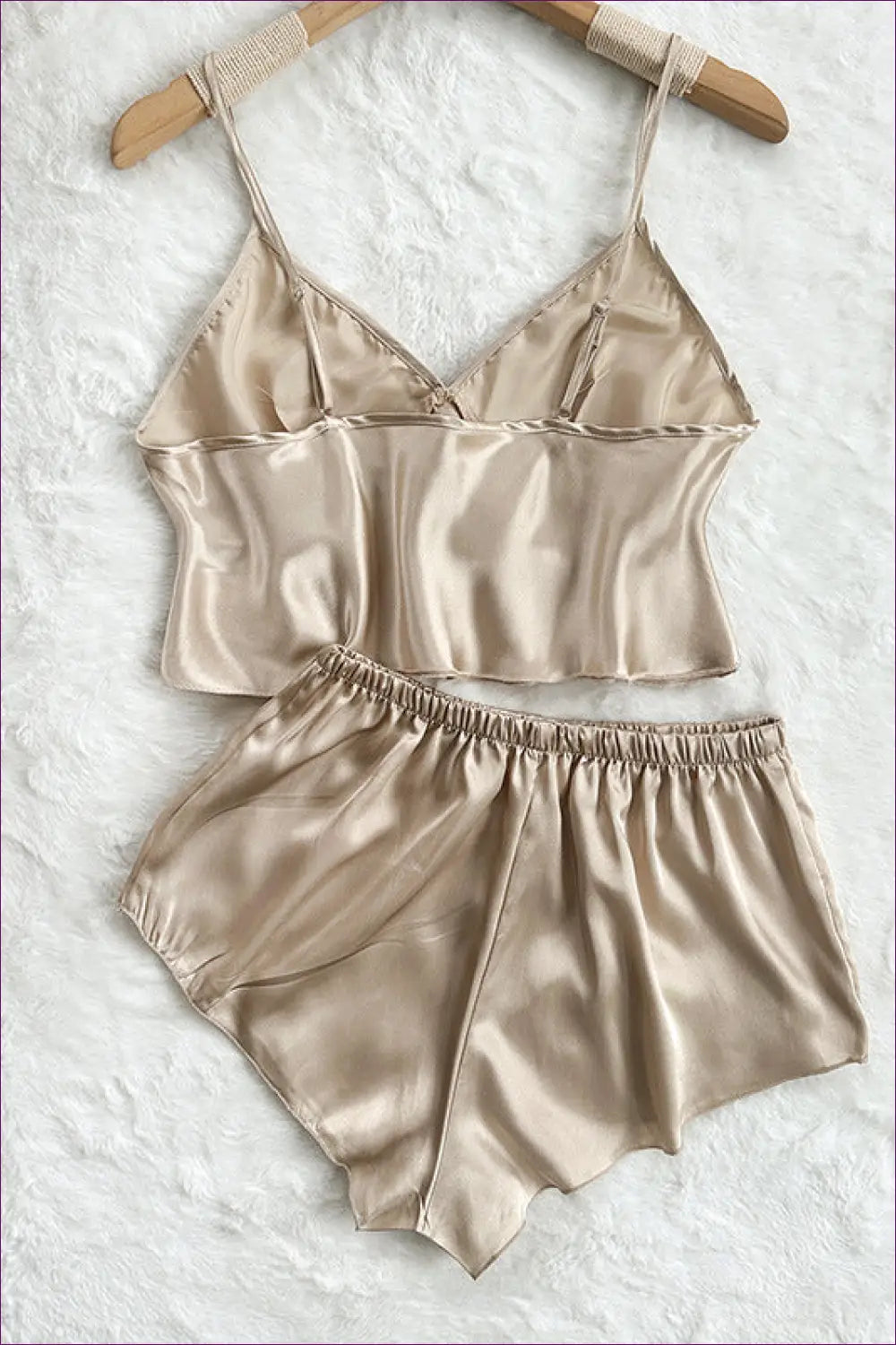 Satin Cami and Flounce Shorts Set - Slow Evenings