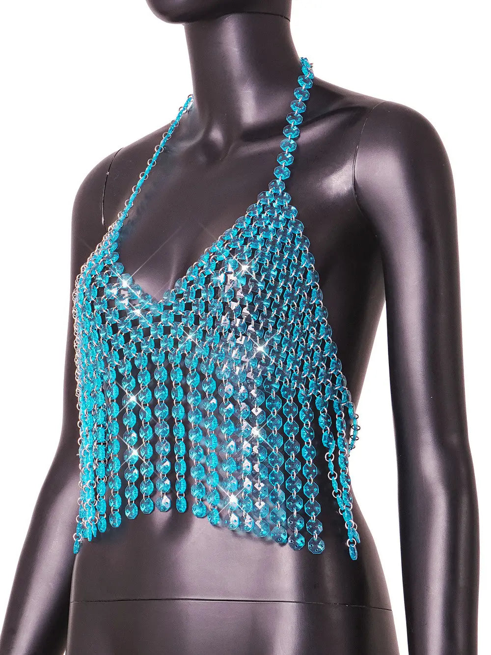 Gem Chain Tassel Vest – Nightclub Glam