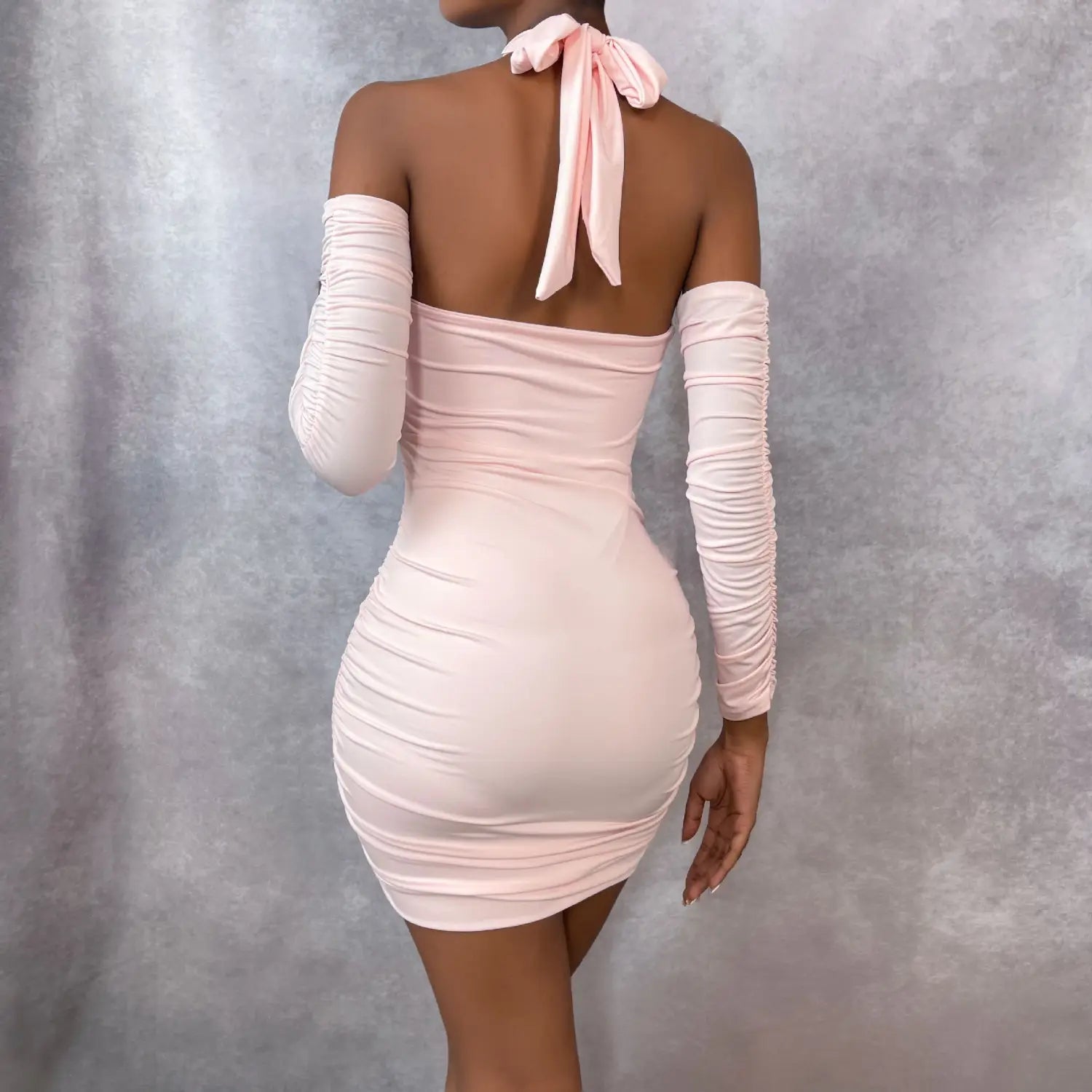 Sexy Halter Backless Swing Collar Dress - Embrace Your Allure