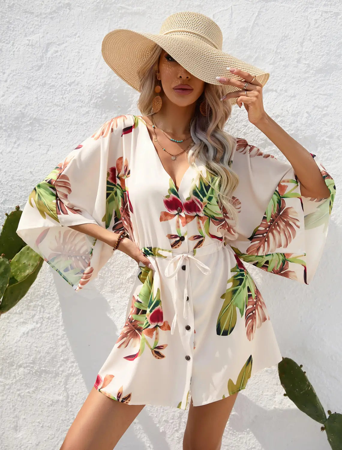 Tropical Escape A-line Dress - Boho Vacation Vibes