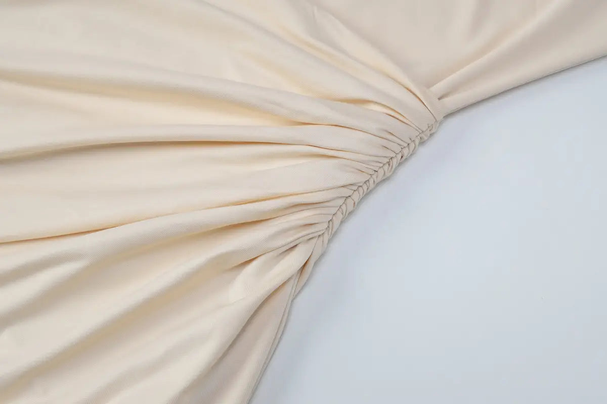 Ruched Backless Maxi Dress - Understated Glamour