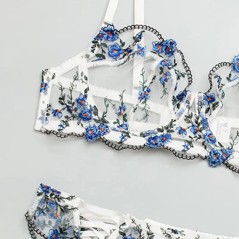 Flirty Fantasy Floral Bra Set - Unleash your Playful Side!