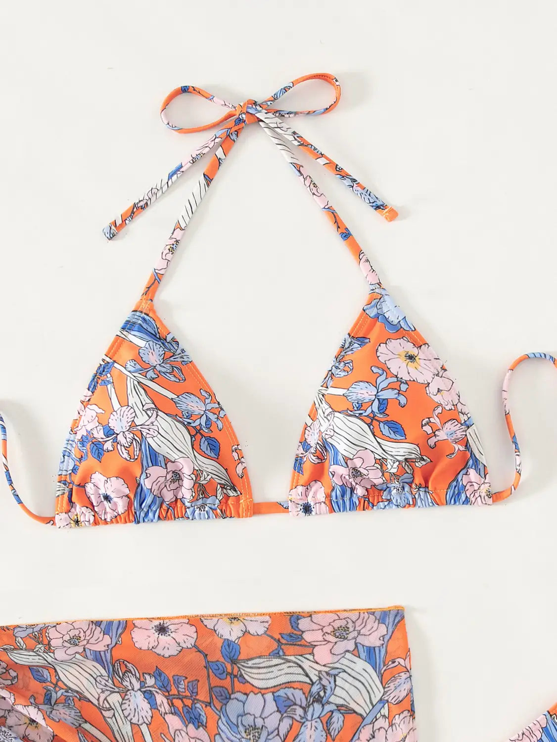 Boho Floral Backless Swimsuit Set - Summer Bliss