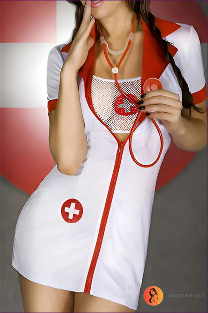 Nurse Costume with Stethoscope Detail - Playful Fantasy