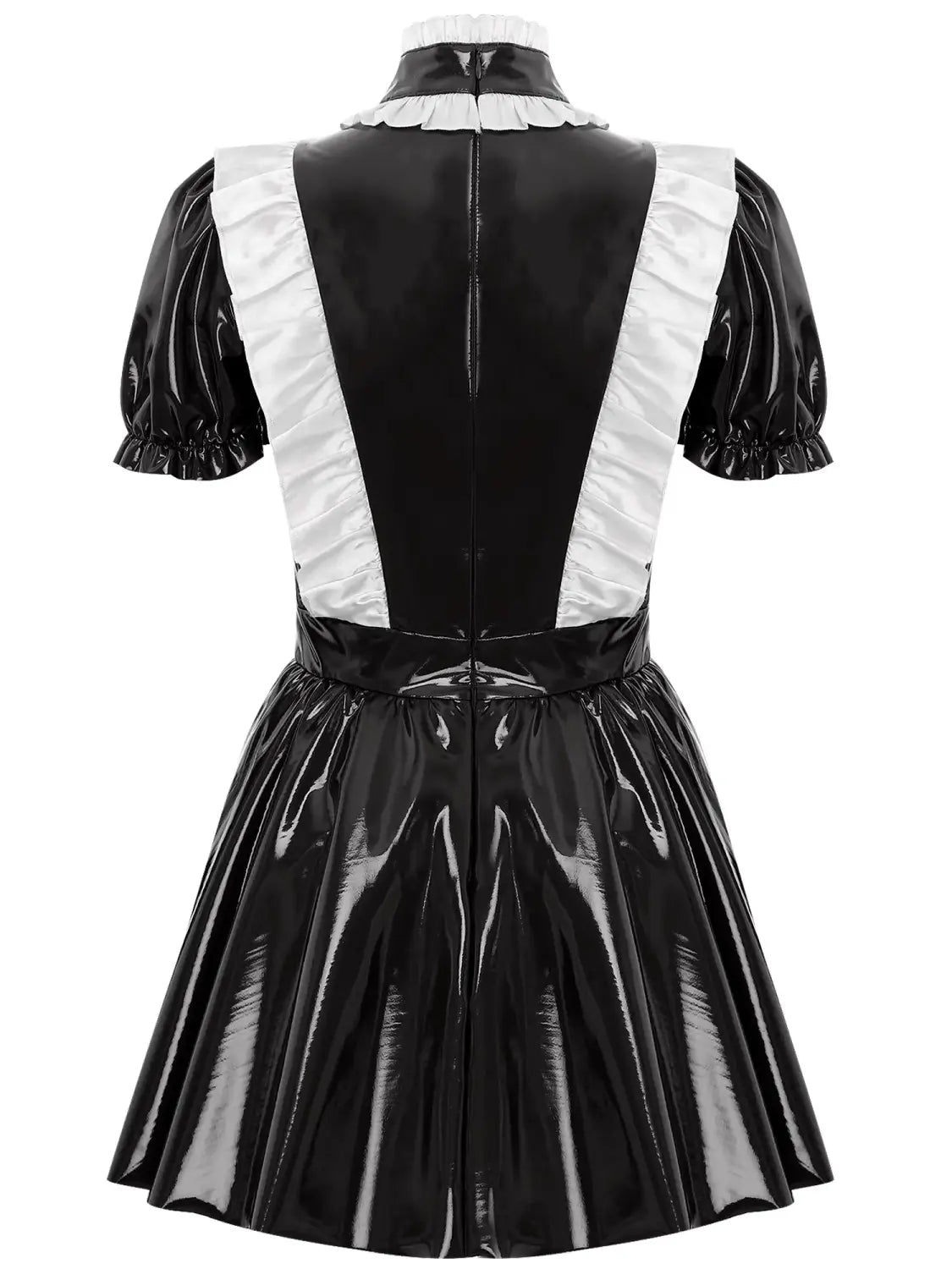 Glossy Patent Leather French Maid Dress