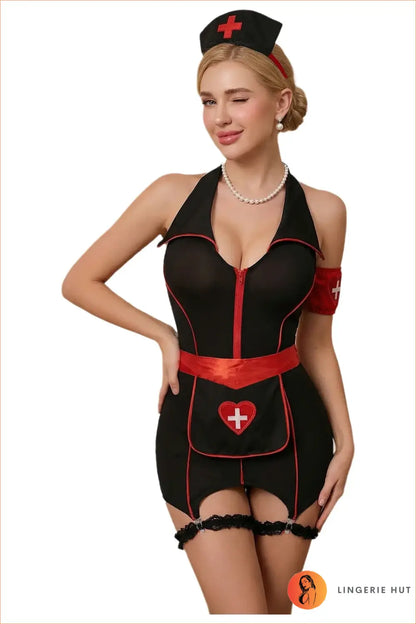 Zip-Front Red Cross Nurse Costume
