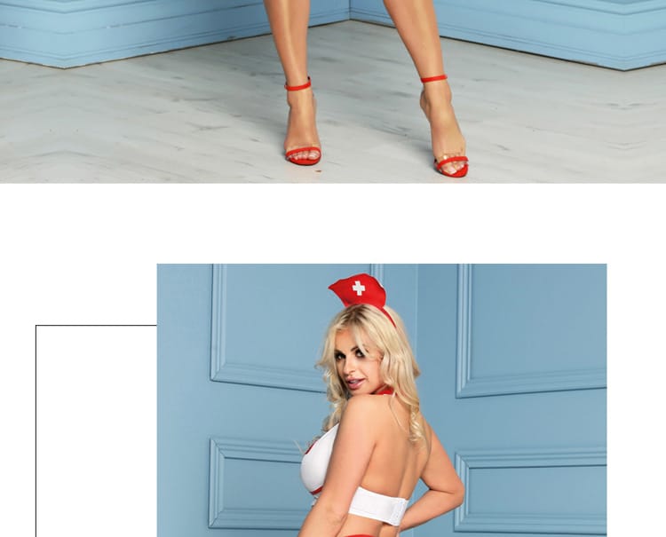 Sultry Two-piece Nurse Uniform - Adult Cosplay Authentic Fantasy