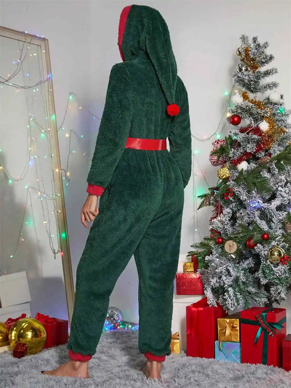 Cosy Green Christmas Onesie - Winter Warmth Meets Festive Style