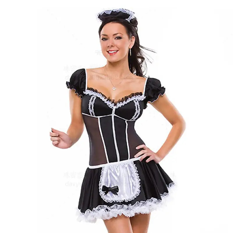 Romantic French Maid Costume Cosplay Party Outfit